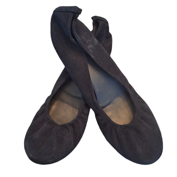 J. Crew Shoes - J Crew Cece Made in Italy black suede ballet flats 8.5 hidden wedge